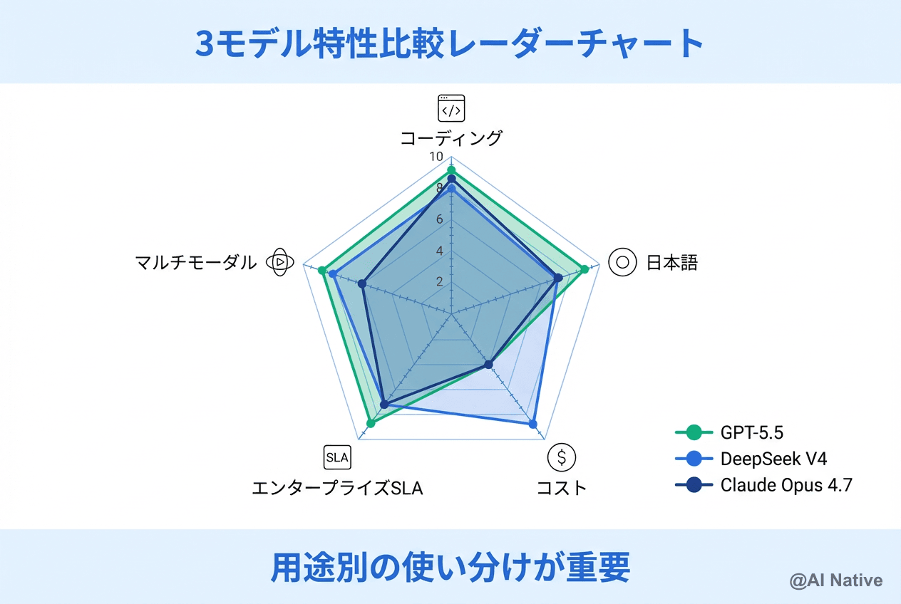 DeepSeek V4・GPT-5.5 同日リリースを企業はどう使うべきか｜AIモデル
