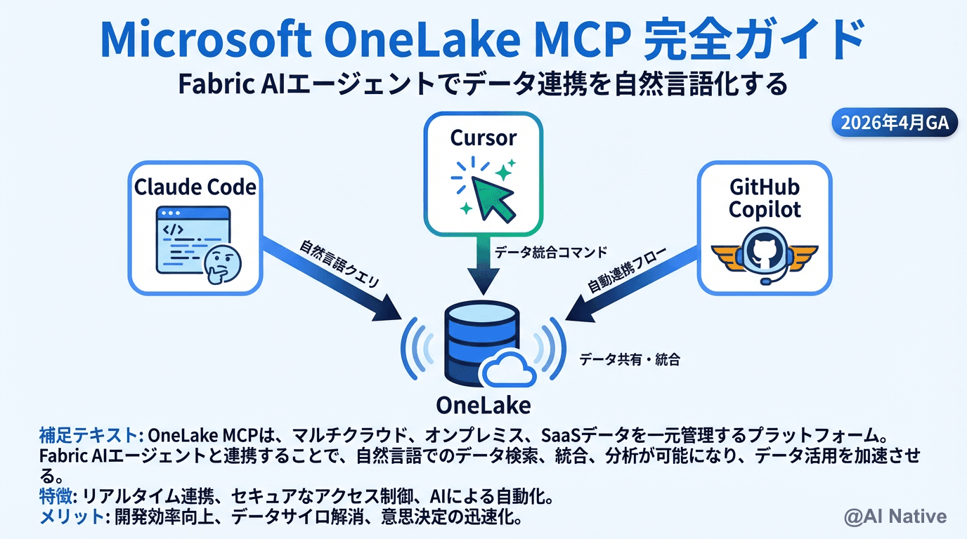Microsoft OneLake MCPとは｜Fabric AIエージェントでデータ連携を自然