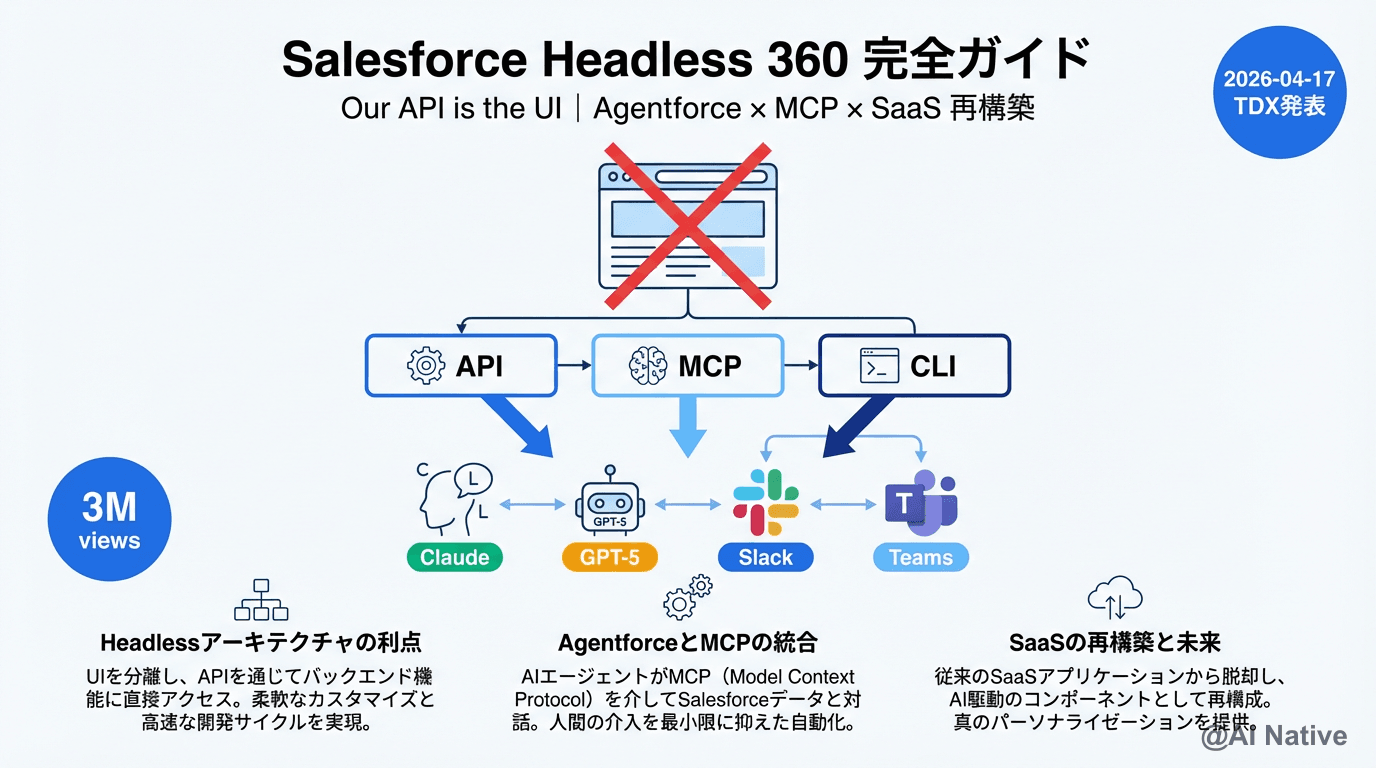 Salesforce Headless 360 完全ガイド｜Benioffが宣言した『API is the UI』と Agentforce で ...